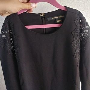 Cynthia Steffe dress w lace shoulders 